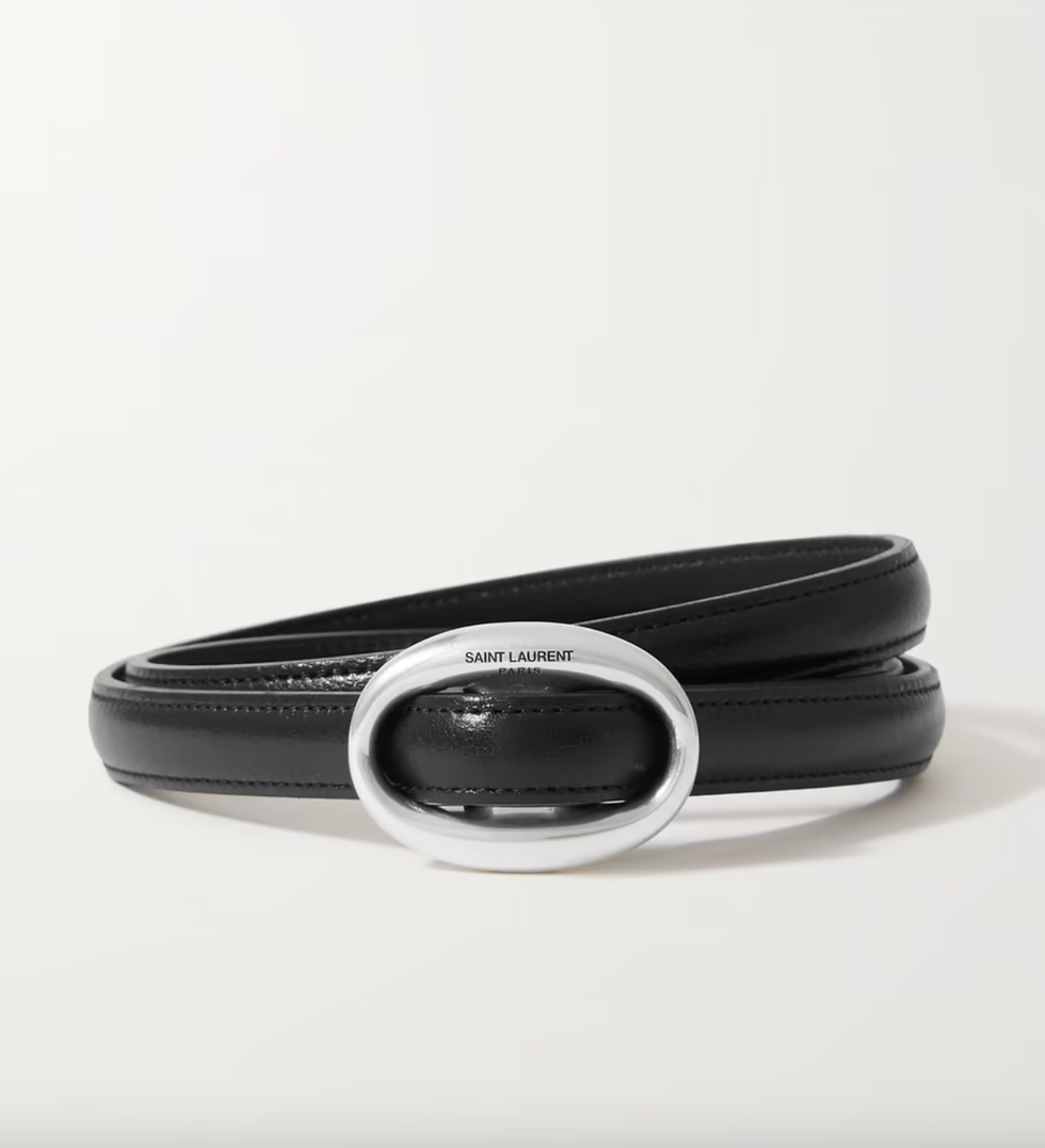 Glossed-Leather Belt