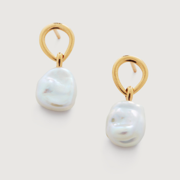 Nura Keshi Pearl Drop Earrings