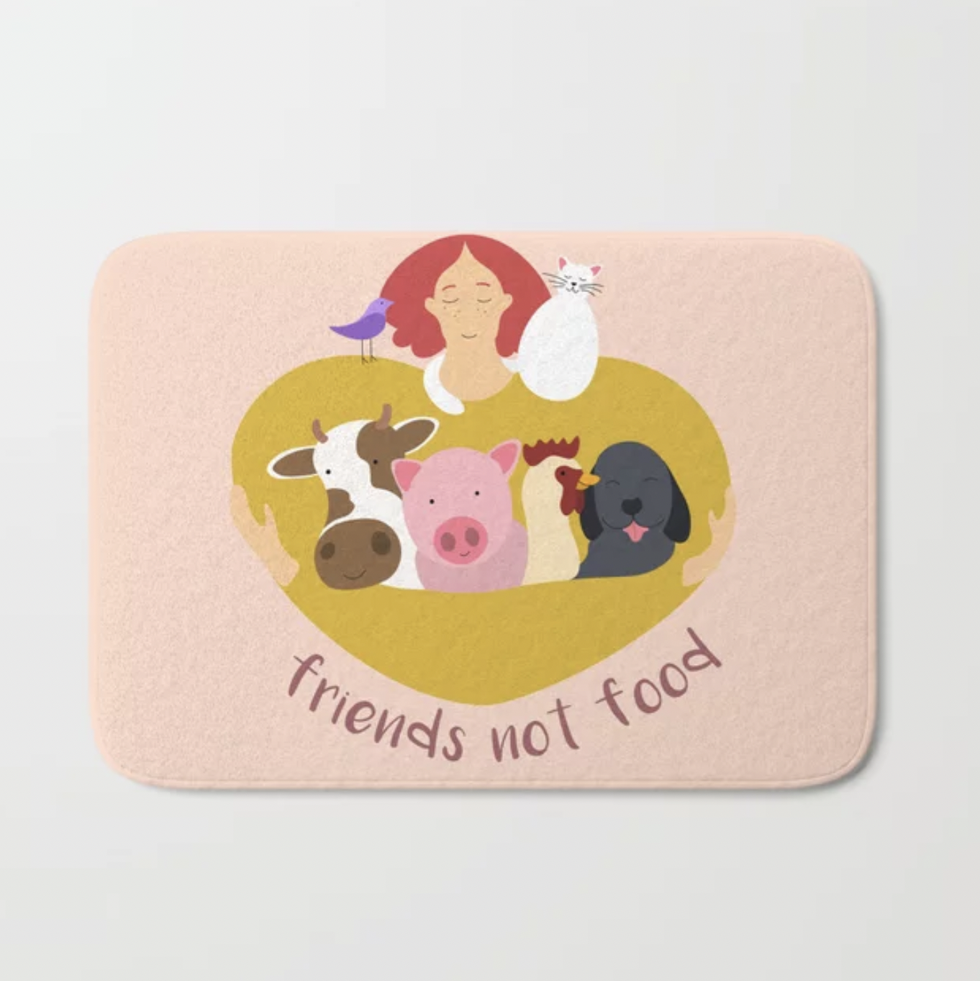 Friends Not Food Bath Mat