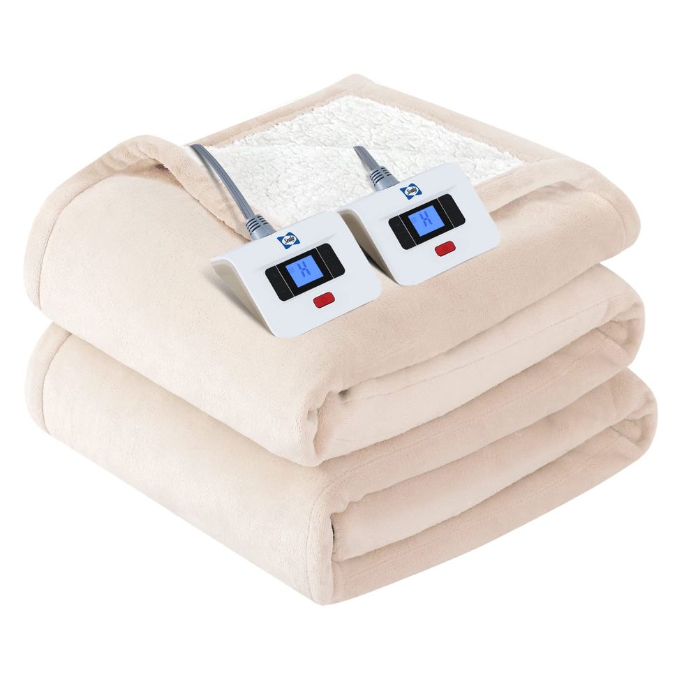 Heated Electric Blanket Queen Size, 84 x 90 Heating Blanket with Dual  Control, 10 Heating Levels 8 Hours Auto Off, Super Cozy Soft Sherpa Blanket  with Fast Heating Overheating Protection