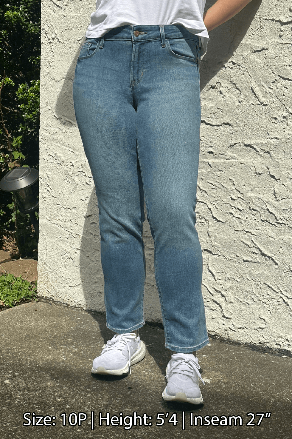 Mid-Rise Power Slim Straight Jeans 