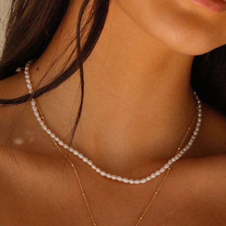 14k Gold Plated Freshwater Pearl Necklace
