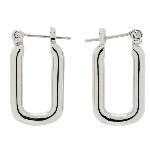Platinum Plated Cresca Hoop Earrings