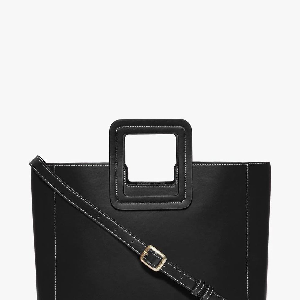 STAUD Shirley Mini Embossed Leather Handbag