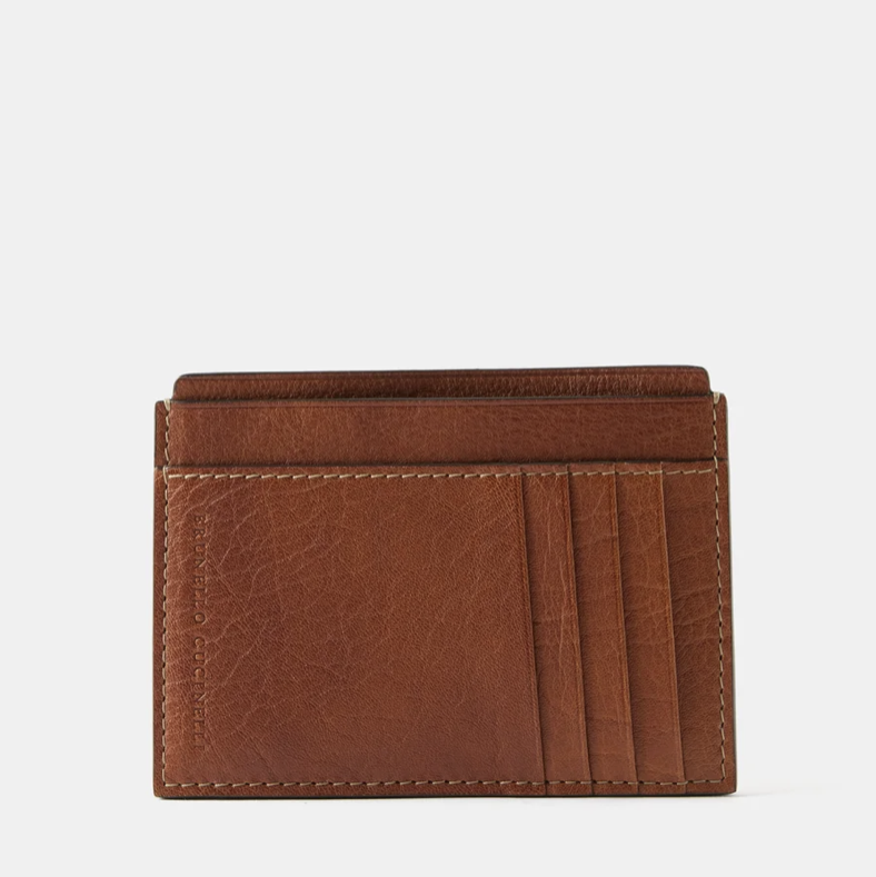 Natural Leather Card Holder: Slim, Durable & Perfect for Travel