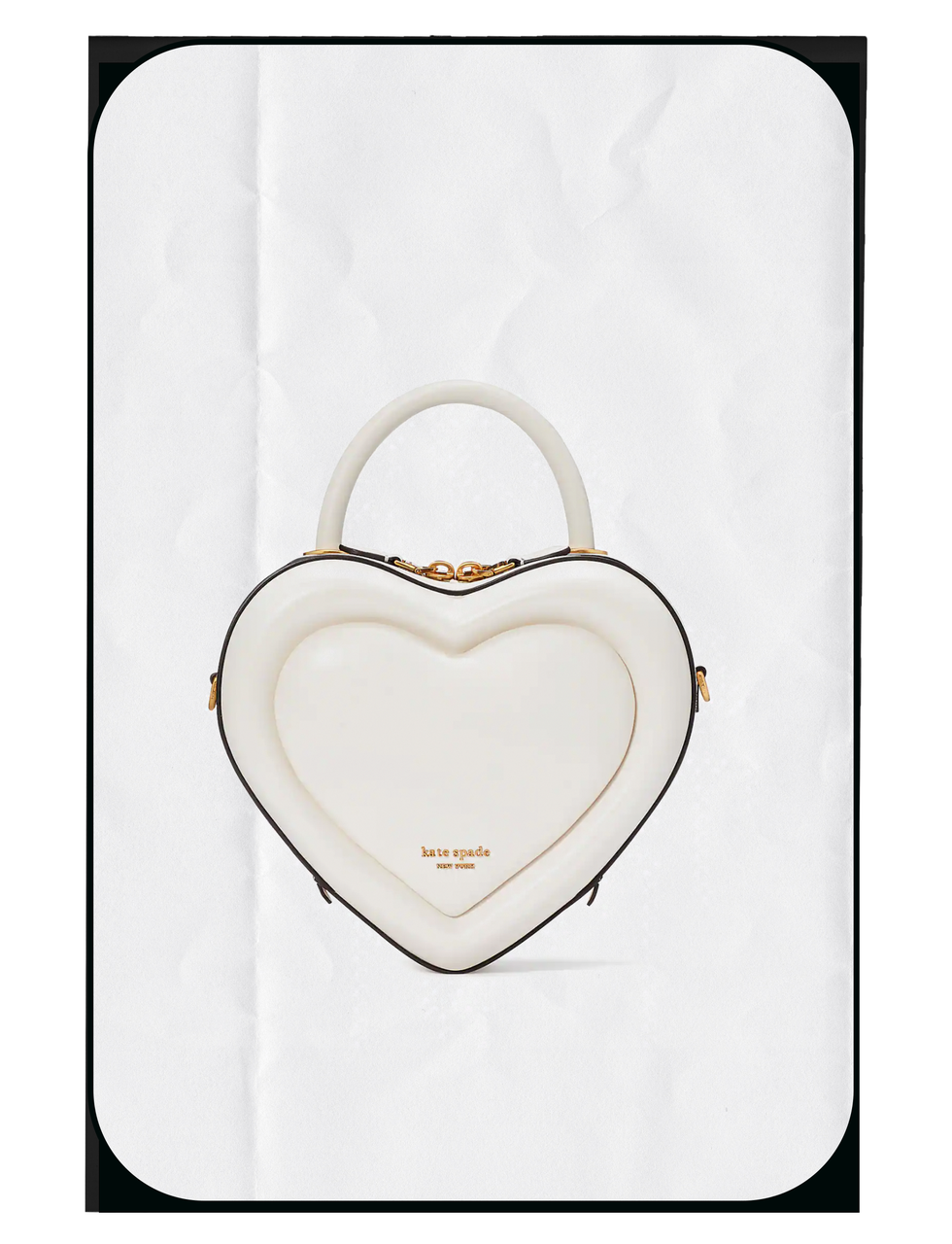 Kate Spade Pitter Patter 3d Heart Leather Bag in Metallic