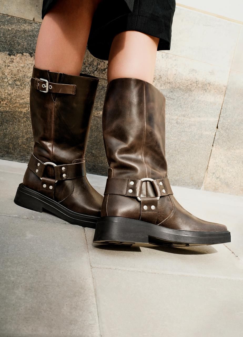 Trendy best sale biker boots