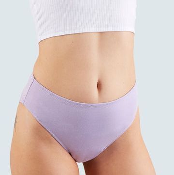 KNICKERS HIGH RISE - Pants - navy blue/lilac purple