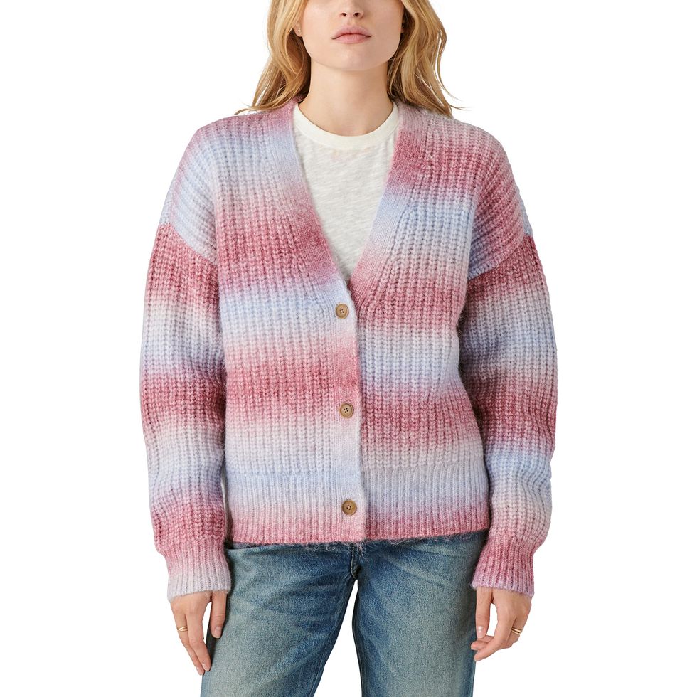 Ombre Blue and Pink Cardigan