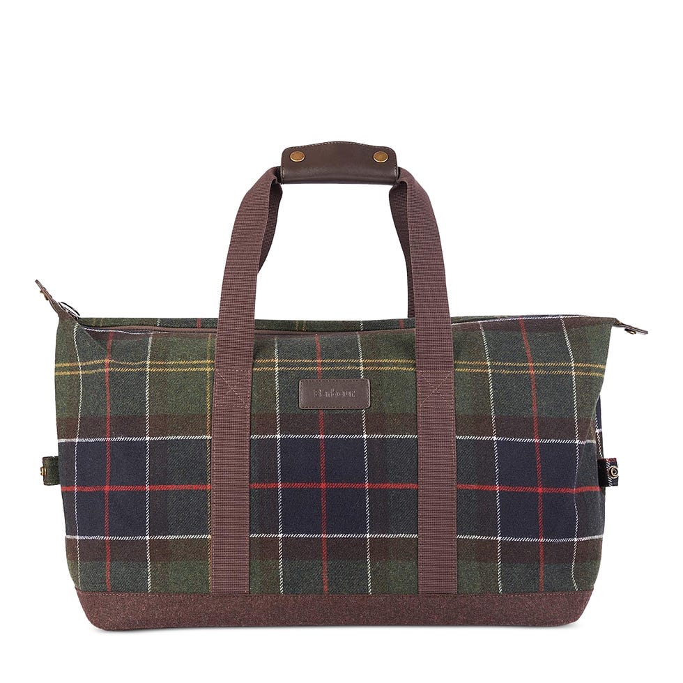 Luxury Checkered Designer Duffle Bag