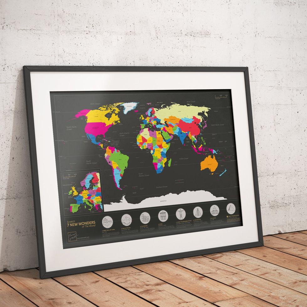 Travel Size Scratchable World Map 