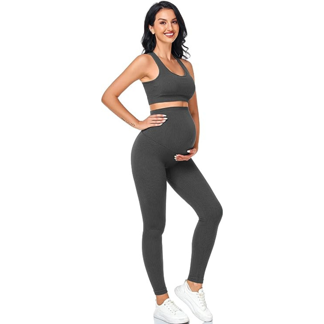 POSHDIVAH Women's Maternity Leggings Over The Belly Pregnancy Yoga Pants  Active Wear Workout Leggings 2pcs Black X-Small at Amazon Women's Clothing  store