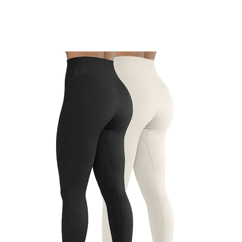 Felina Velvety Super Soft Lightweight Leggings For Women - Yoga Pants  (2-Pack) (Black, Medium) 