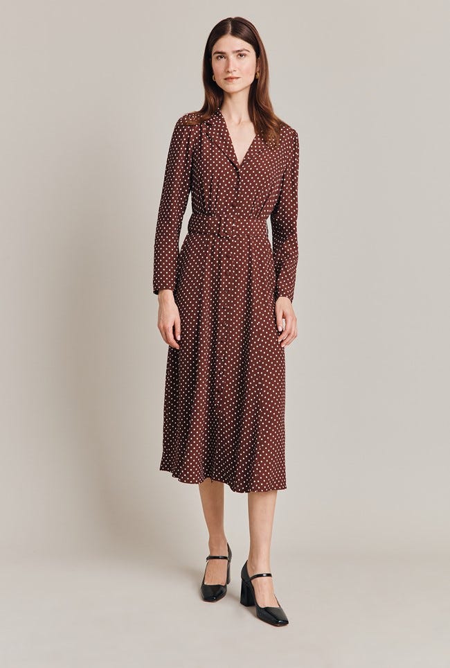 Lucinda Satin Midi Dress