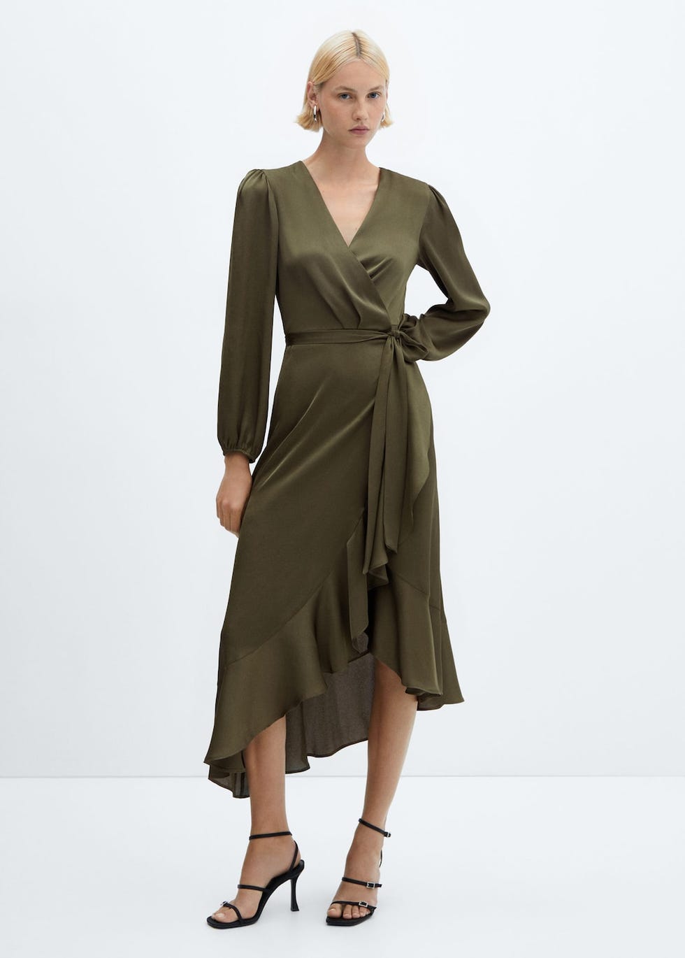 Ruffle wrap dress