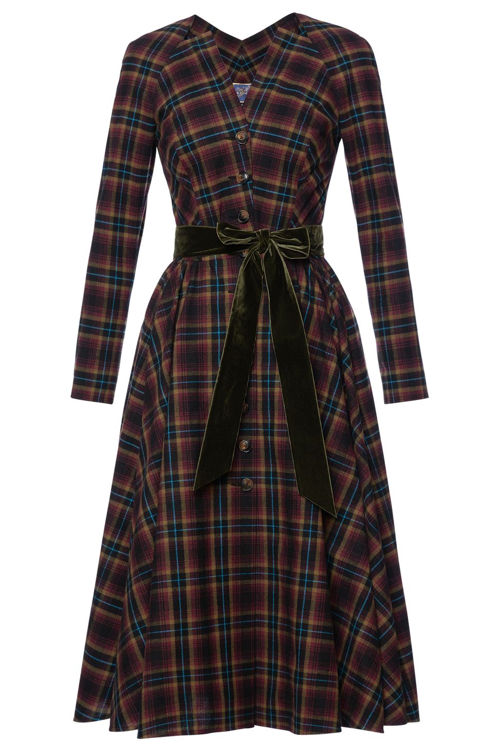 Douglas Flannel Cotton Midi Dress