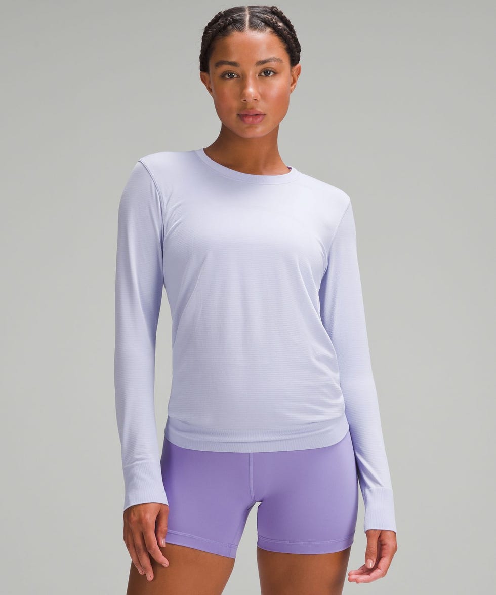 Lululemon Training Swiftly Relaxed Long-Sleeve Shirt - Neon/Pink - Size 10