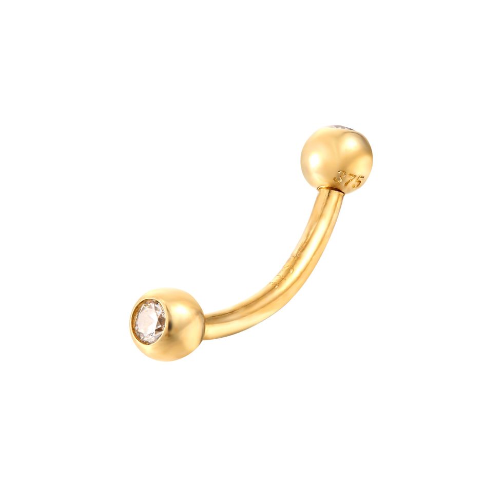 CZ Curved Barbell Stud