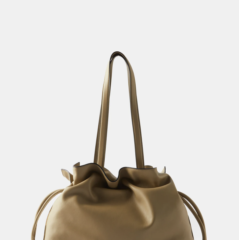 Miu Miu Arcadie Leather Bag Brown Brown in Leather with Gold-tone - US