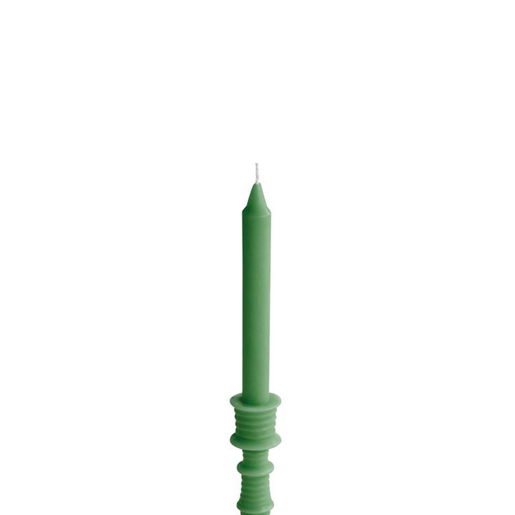 'Luscious Pea' wax candleholder