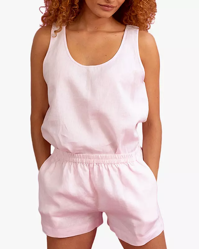 Linen Cami & Shorts Pyjama Set