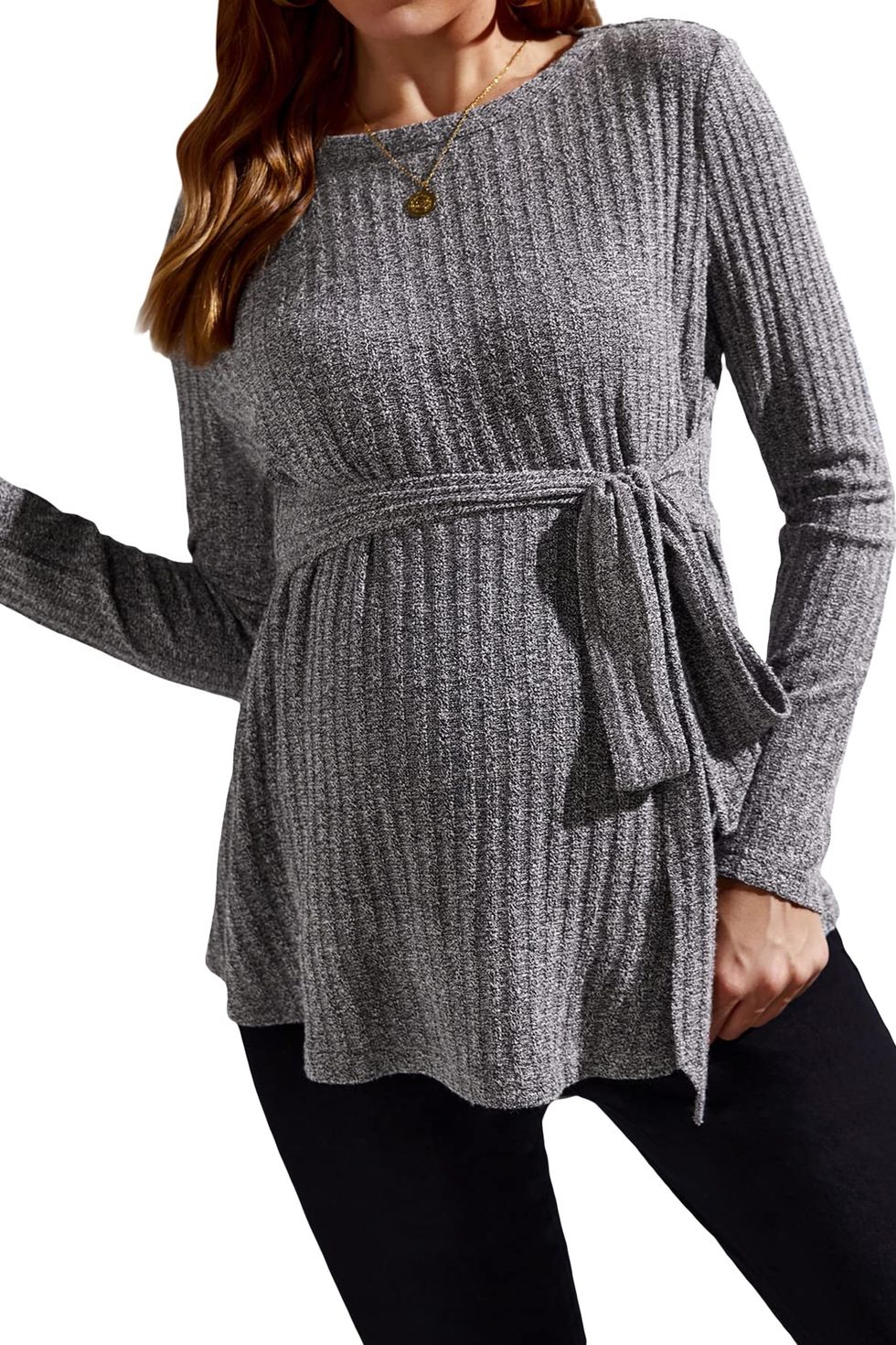 Ribbed Knit Pregnancy Tee 
