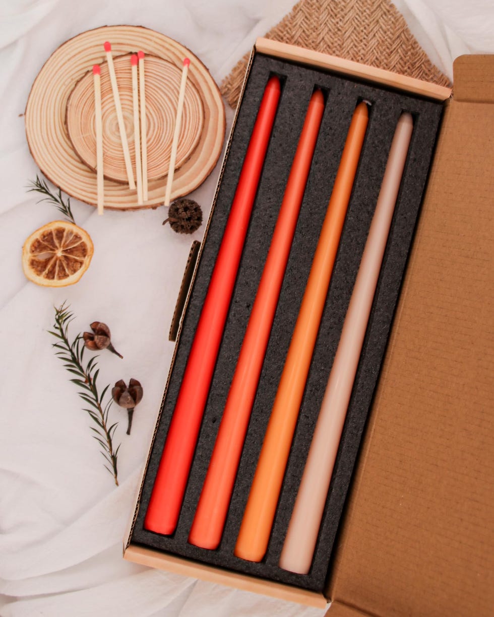 Orange Taper Candles