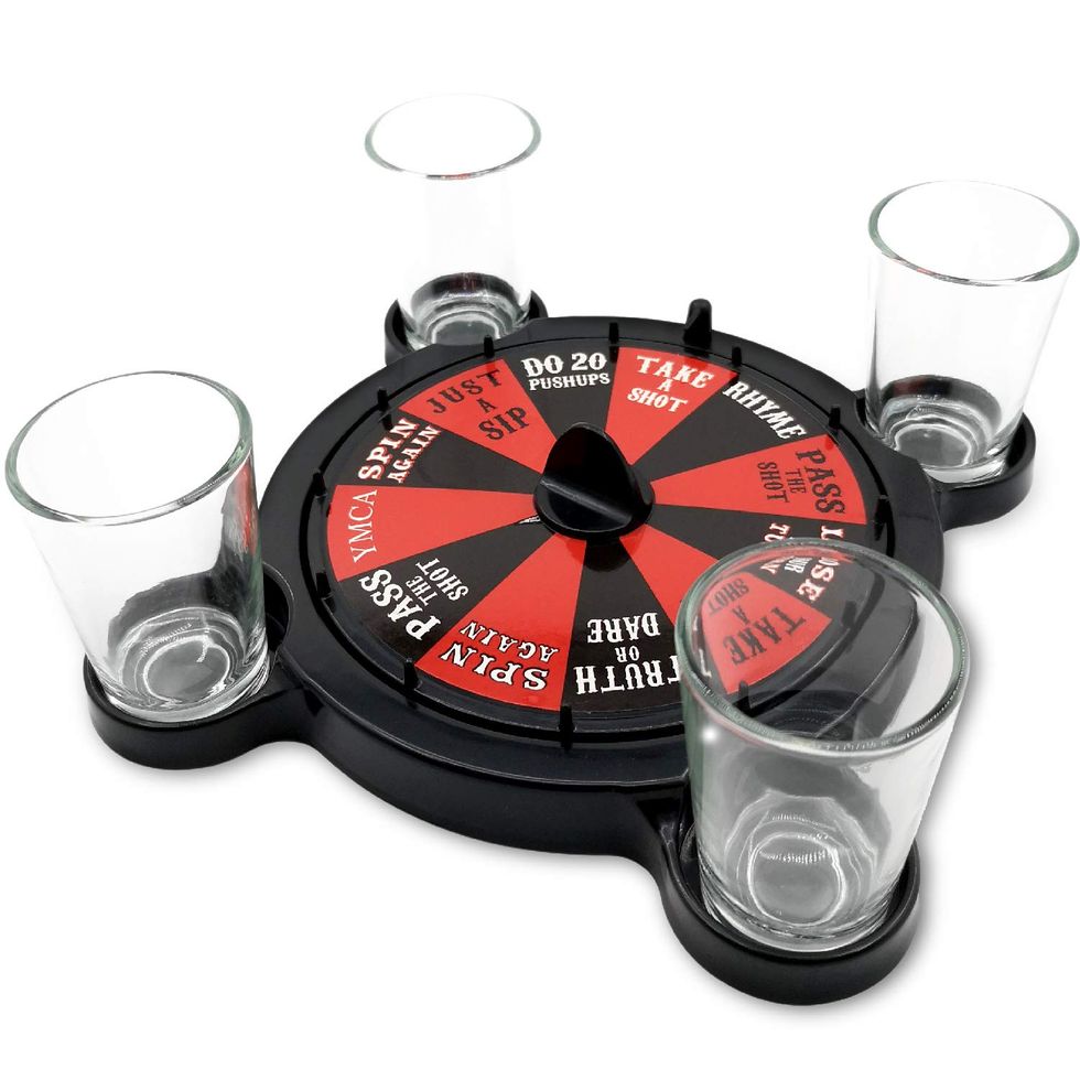Spin The Shot Spinner Fun Adult Drinking Game After Dinner Party Glass  INCLUDED