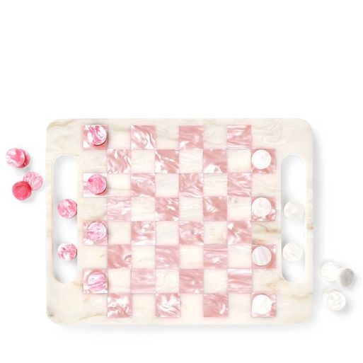 Checkers in Rose Quartz