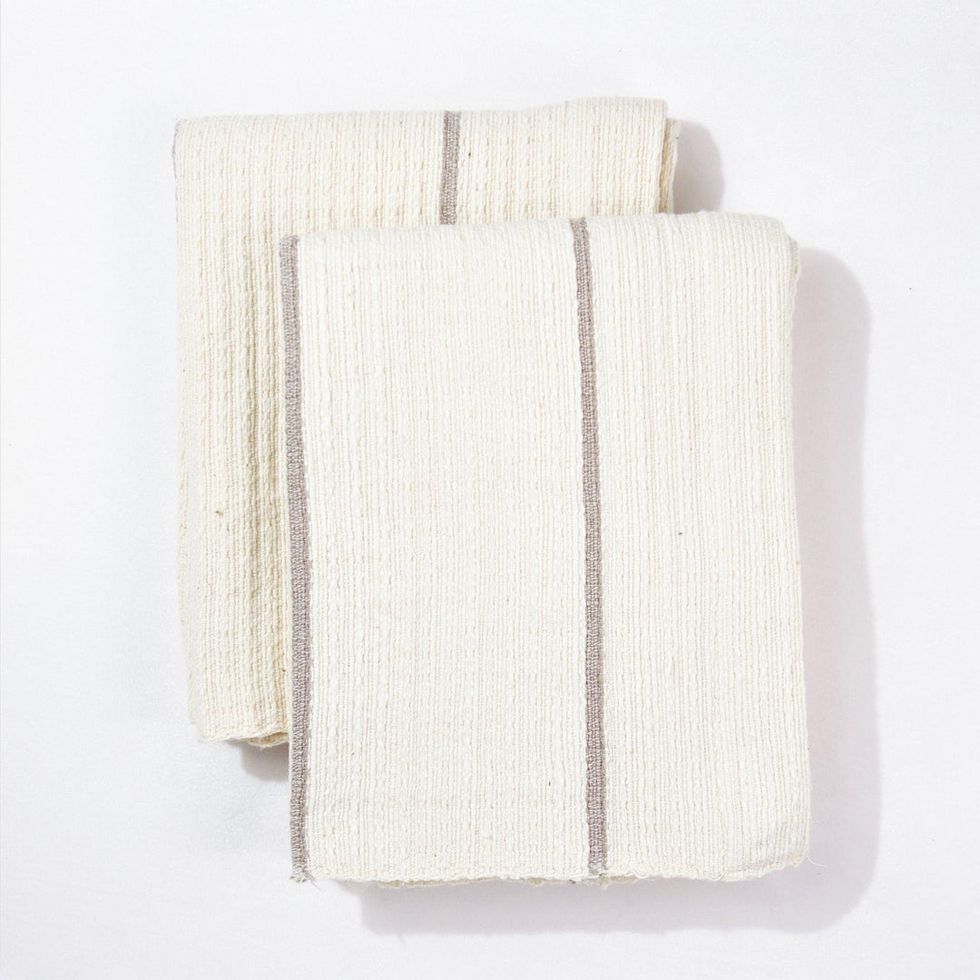 Addis Gray Striped Hand Towel 