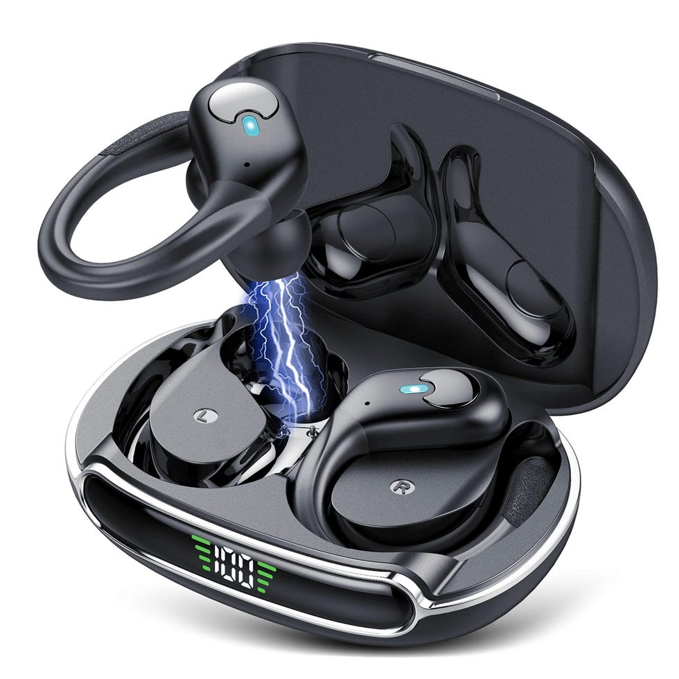 Auriculares Inalambricos Deportivos, 60H con Indicador de Carga LED, Auriculares Bluetooth 