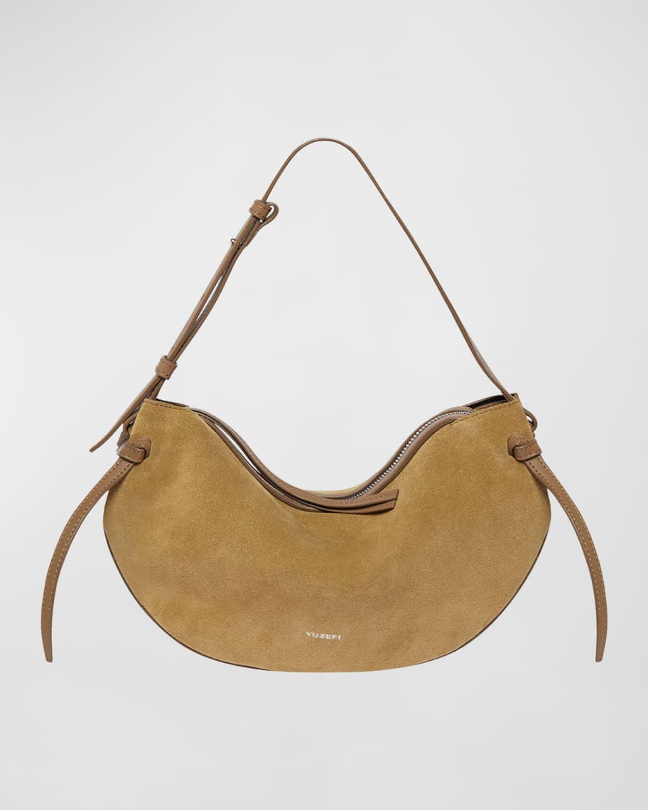 Yuzefi Fortune Cookie Suede Shoulder Bag