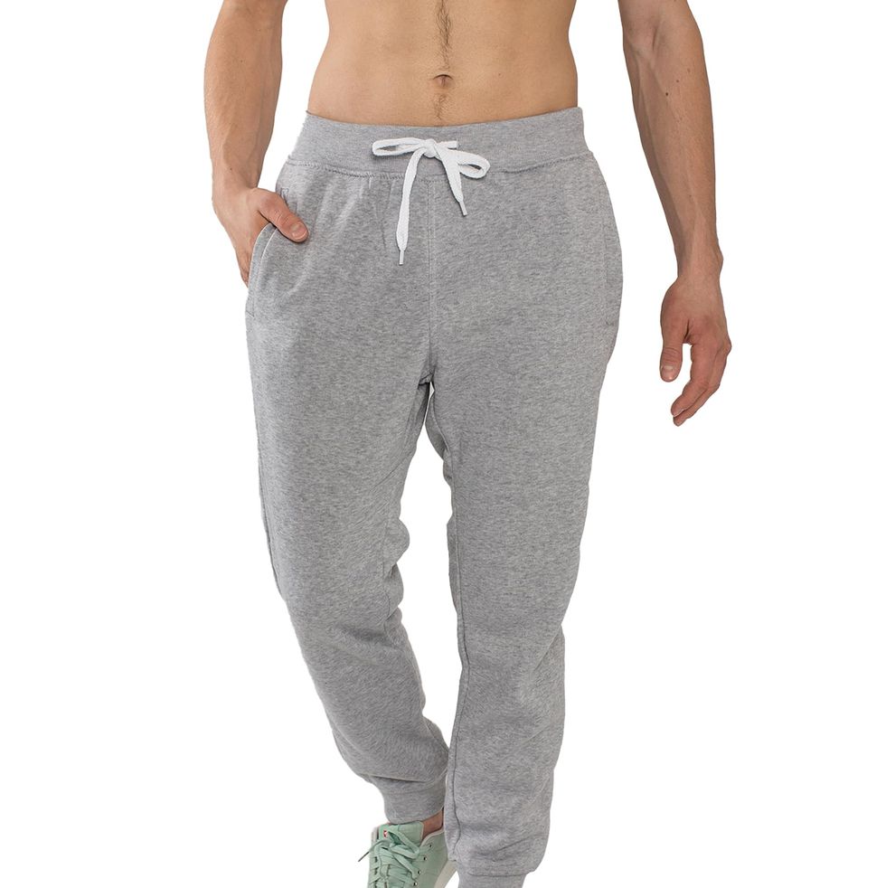 Men's Fit Grey Jogger Sweatpants with Logo