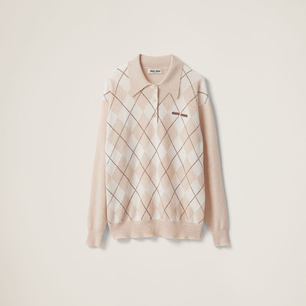 Cashmere knit polo shirt