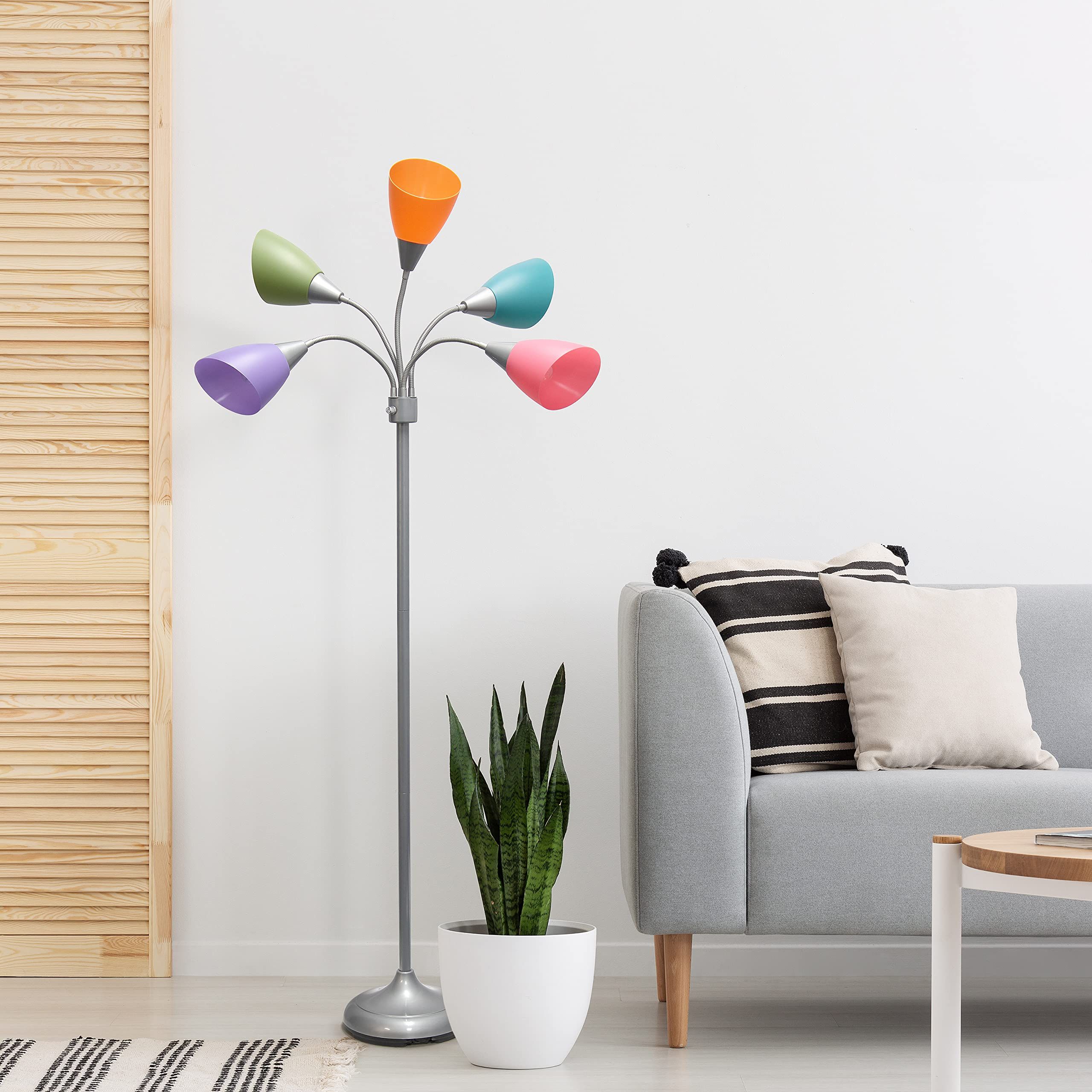 Multi colored shop standing lamp