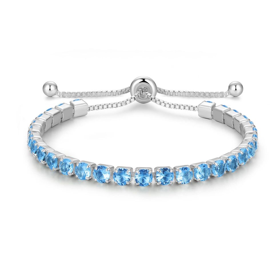 Blue Topaz Tennis Bracelet
