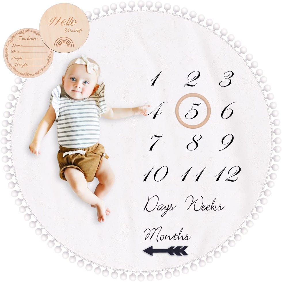 Baby Milestone Monthly Blanket Baby Milestone Monthly Blanket