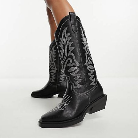 Wide Fit Camden Flat Western Boots