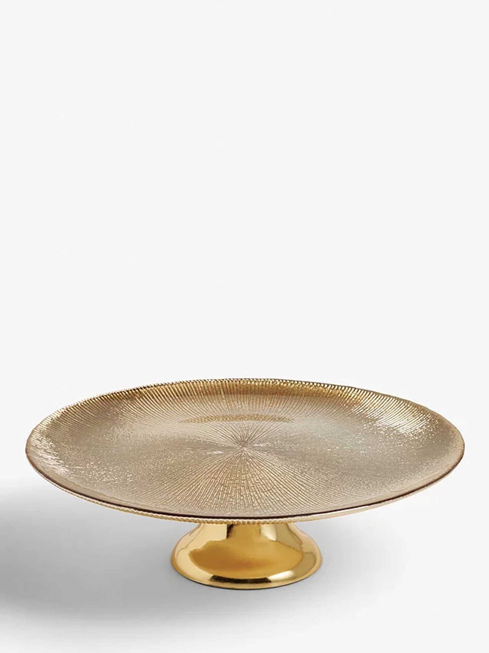 Glass Cake Stand, 33cm, Gold