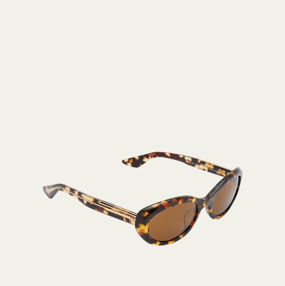 1969C Tortoise Acetate Oval Sunglasses
