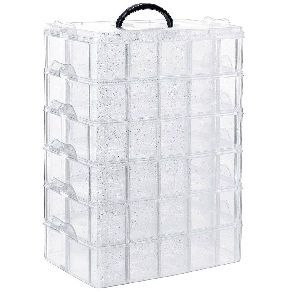 Ace 15 in. W X 19 in. H Storage Organizer Plastic 18 compartments Gray -  Ace Hardware