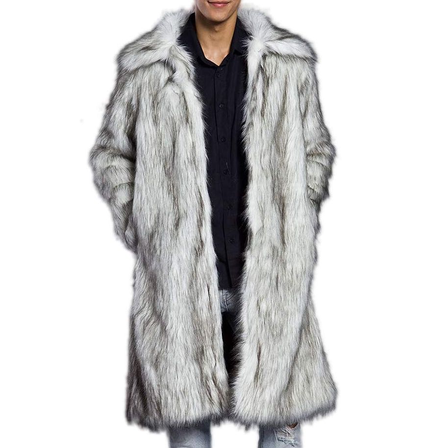 Long Sleeve Fluffy Faux Fur Coat