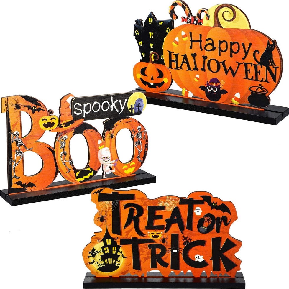 Happy Halloween Table Signs 