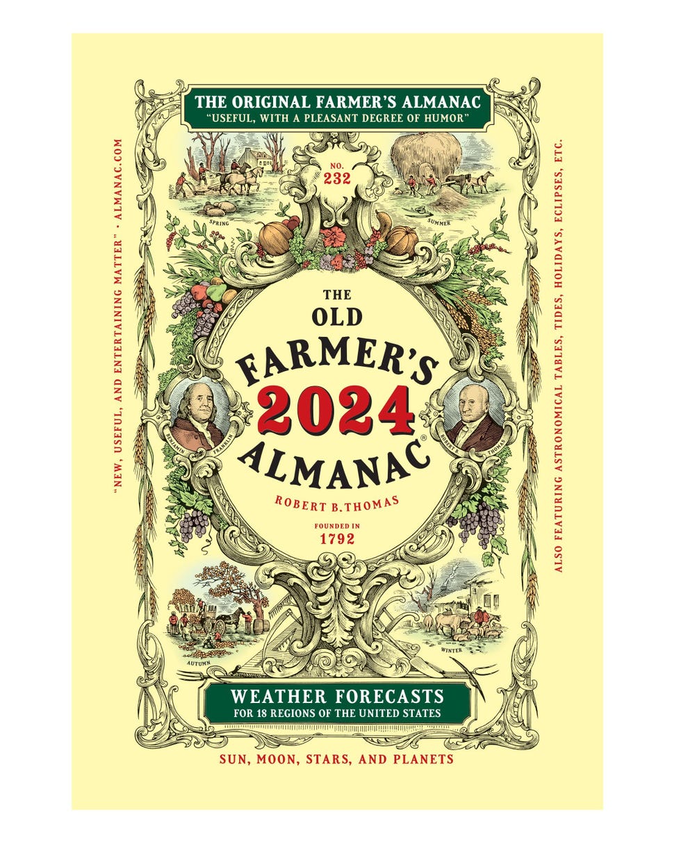 Old Farmer'S Almanac For 2024 Season Sally Consuelo