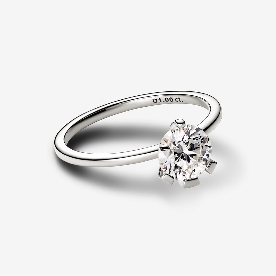 Pandora Nova Lab-grown Diamond Ring in 14k White Gold 