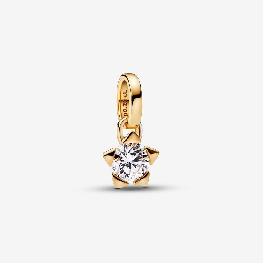Pandora Talisman Lab-grown Diamond Star Necklace in 14k Gold