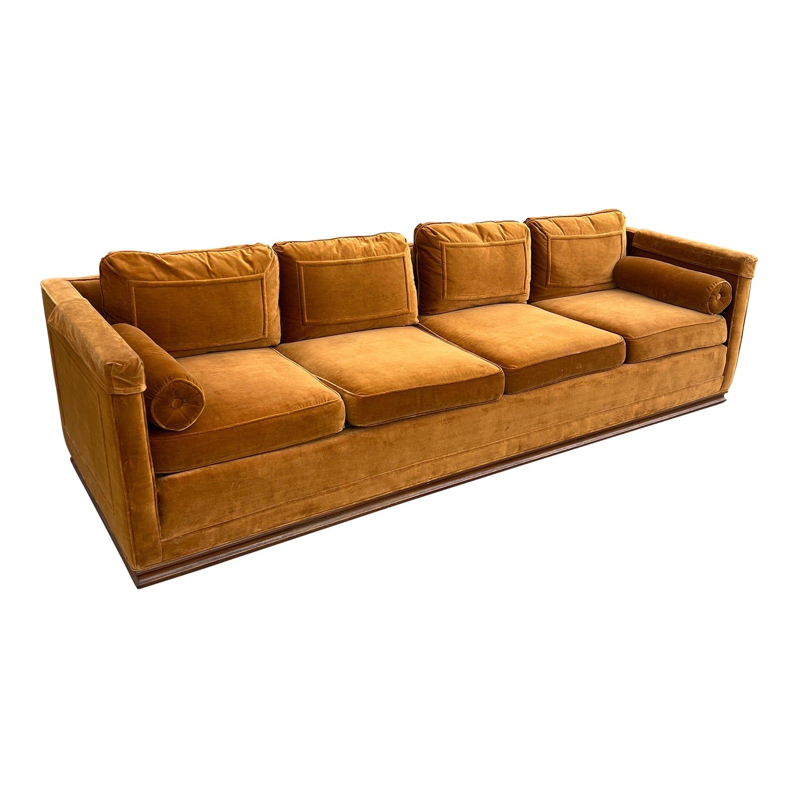 Amber on sale velvet sofa