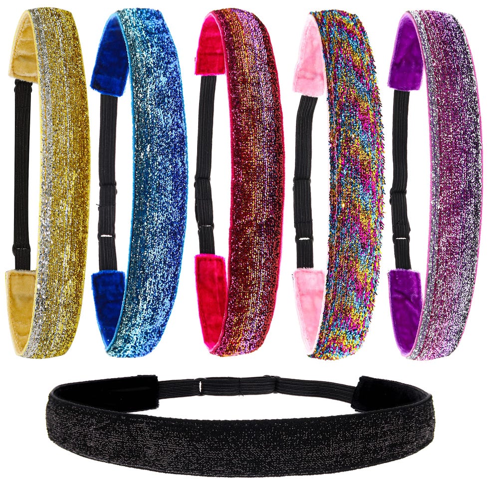 6 Glitter Headbands 6 Glitter Headbands