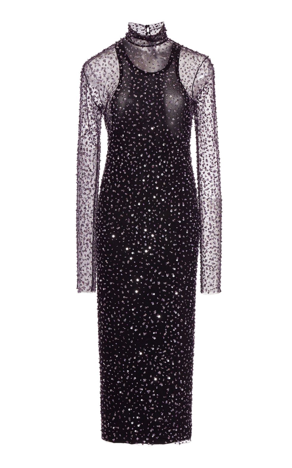 Tegan Sequined Tulle Midi Dress