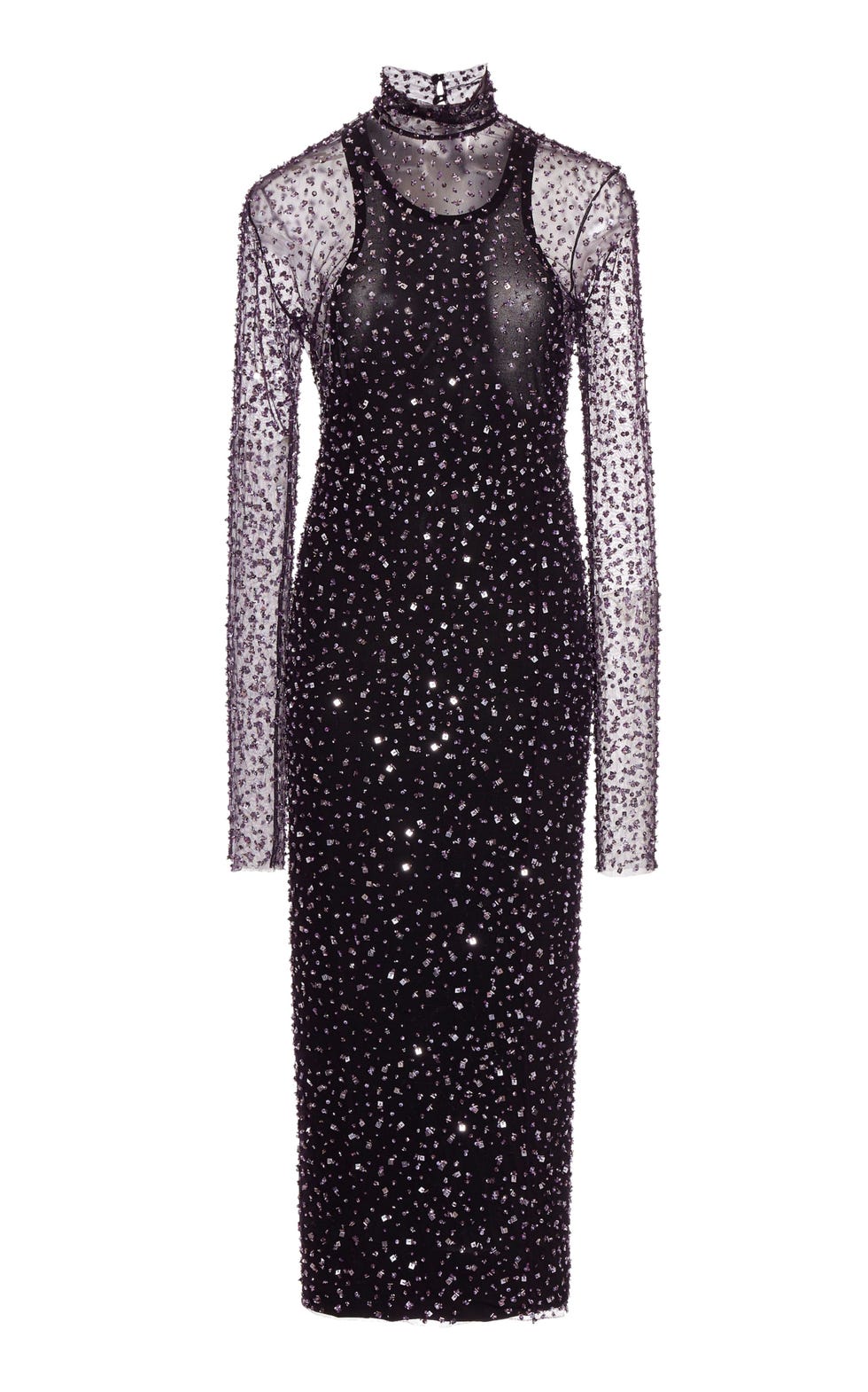 Tegan Sequined Tulle Midi Dress Tegan Sequined Tulle Midi Dress